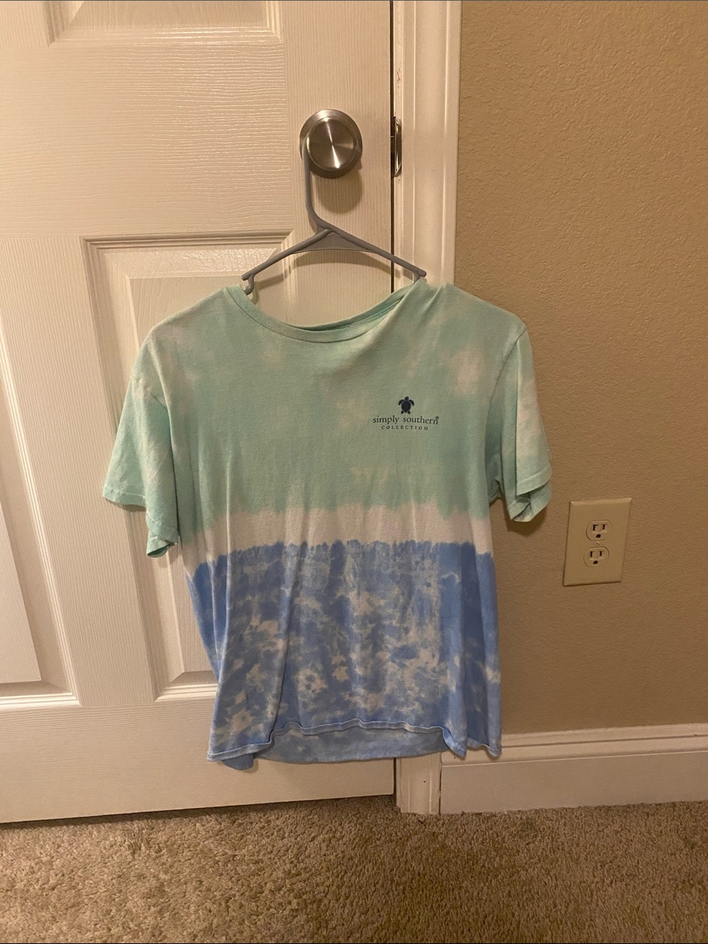 Simply Southern Mint and Blue Tie-Dye Short Sleeve Tee
